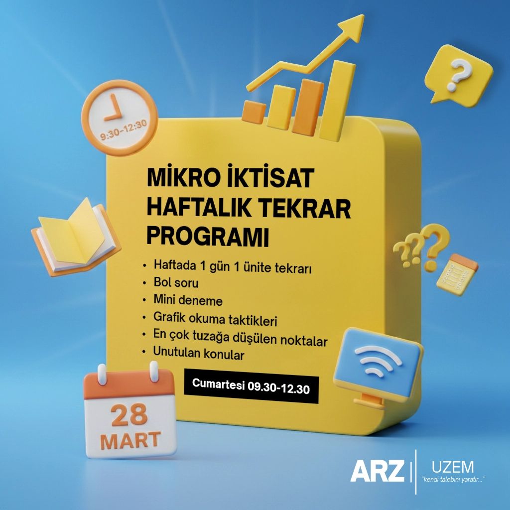 MİKRO İKTİSAT HAFTALIK DERS PROGRAMI