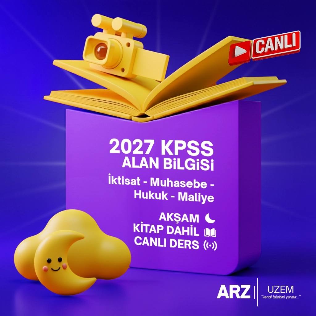 2027 KPSS ALAN BİLGİSİ HAFTA İÇİ AKŞAM (CANLI) DERS KİTAP DÂHİL