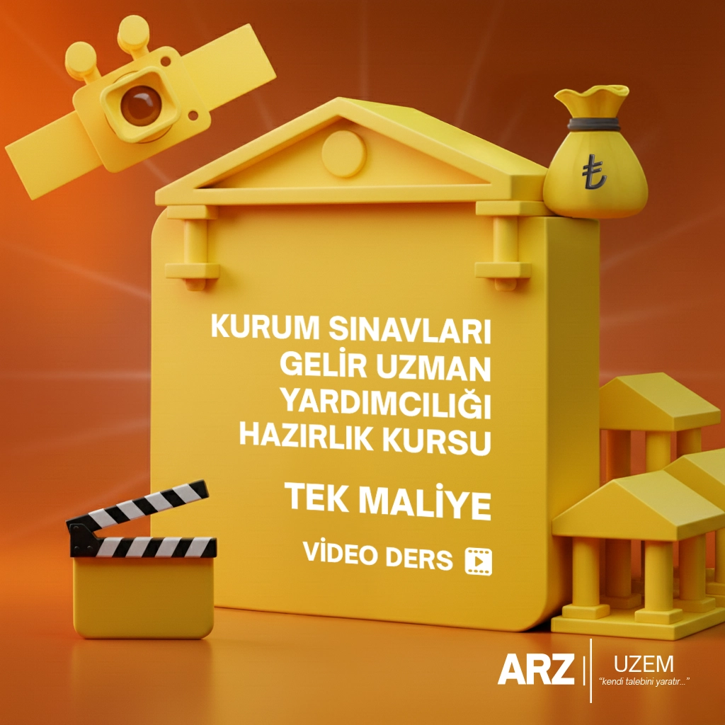 KURUM SINAVLARI GELİR UZMAN YARDIMCILIĞI HAZIRLIK KURSU - TEK MALİYE VİDEO