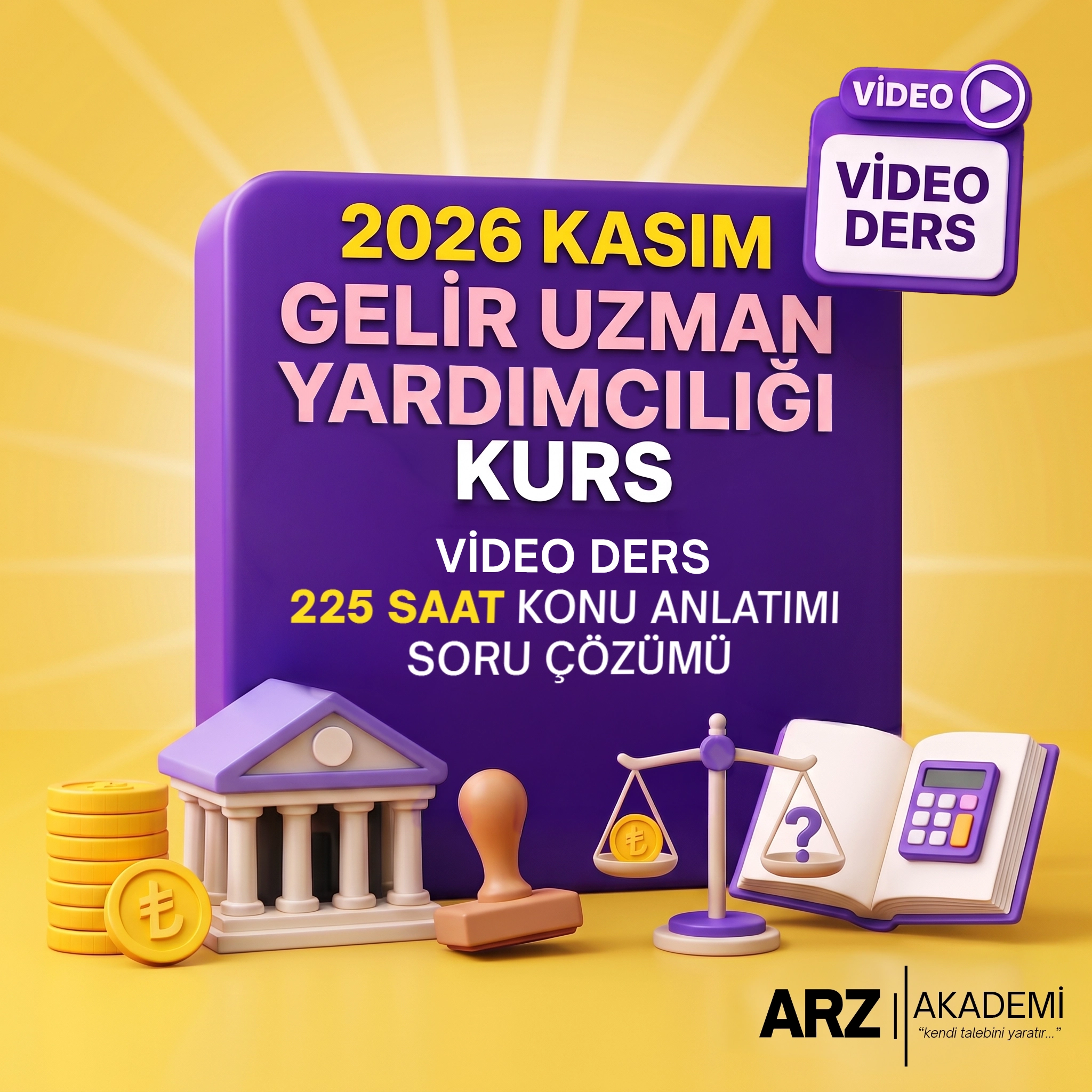 GELİR UZMAN YARDIMCILIĞI VİDEO DERS 2026 KASIMDA BAŞLAYACAK