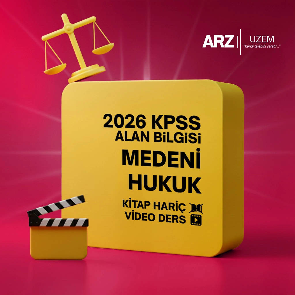 2026 KPSS ALAN BİLGİSİ (VİDEO DERS) MEDENİ HUKUK KİTAP HARİÇ