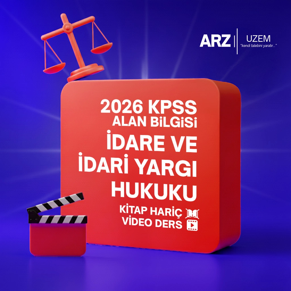 2026 KPSS ALAN BİLGİSİ (VİDEO DERS) İDARE VE İDARİ YARGI HUKUKU KİTAP HARİÇ