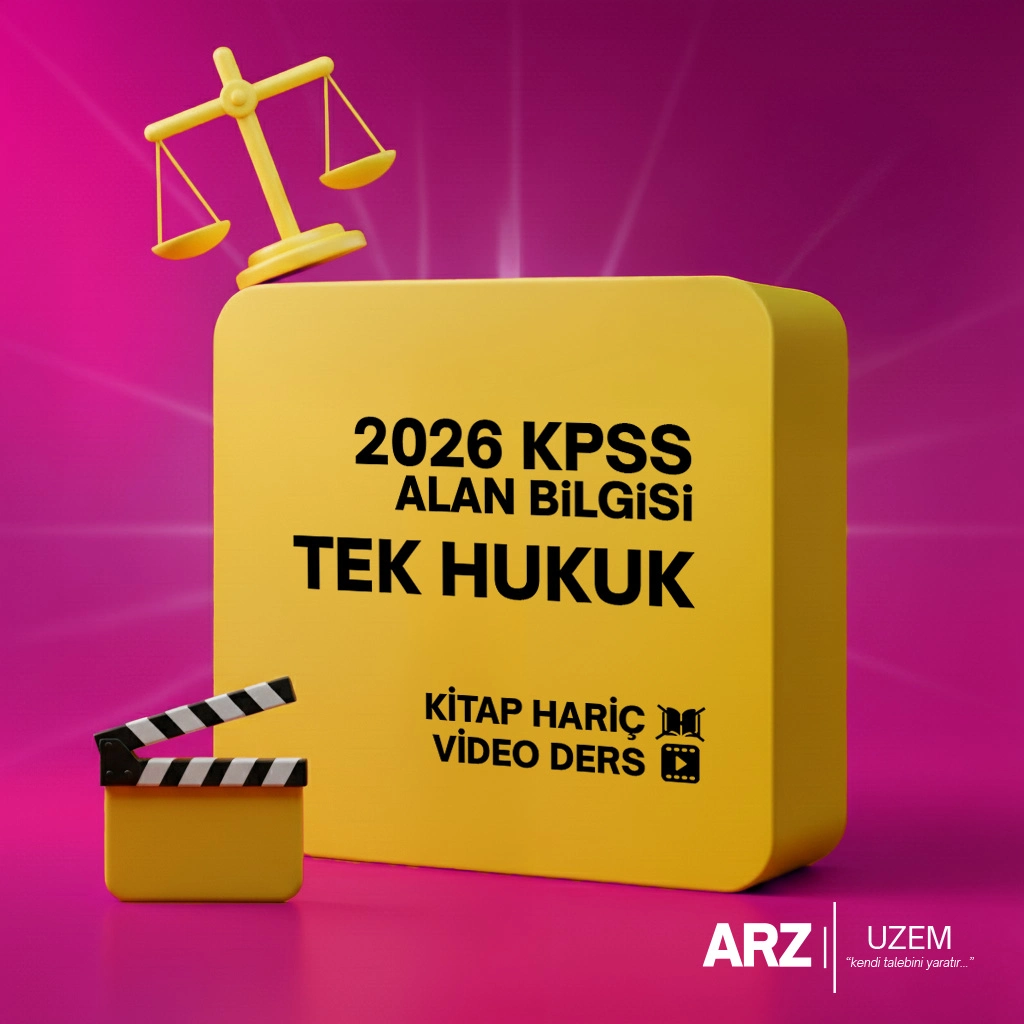 2026 KPSS ALAN BİLGİSİ (VİDEO DERS) TEK HUKUK KİTAP HARİÇ