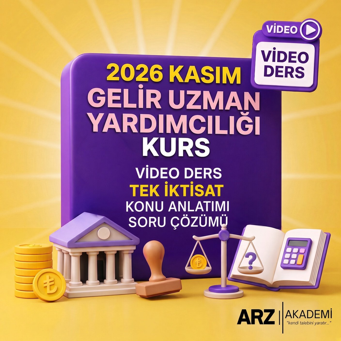TEK İKTİSAT GELİR UZMAN YARDIMCILIĞI VİDEO DERS 2026 KASIM